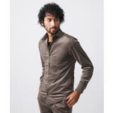 ブラウン(86) | トリコットベロア長袖シャツ セットアップ | MICHEL KLEIN HOMME