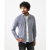 シアサッカー長袖シャツ | MICHEL KLEIN HOMME | 詳細画像1 