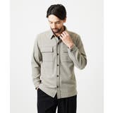 ベージュ | ウール調シャツブルゾン | MICHEL KLEIN HOMME