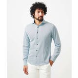 カーキ | 《日本製》ストレッチラッセル長袖シャツ | MICHEL KLEIN HOMME