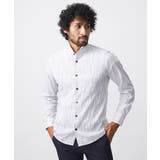 ストライプタックスタンドカラー長袖シャツ | MICHEL KLEIN HOMME | 詳細画像6