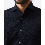 リップルストライプ七分袖シャツ | MICHEL KLEIN HOMME | 詳細画像8