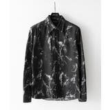 ブラック | スモーク柄長袖シャツ | MICHEL KLEIN HOMME