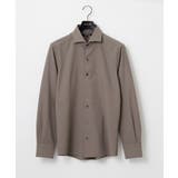 ベージュ | ストレッチサッカー長袖シャツ | MICHEL KLEIN HOMME