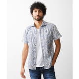 ライトグレー(91) | 《日本製》フラワー柄半袖シャツ | MICHEL KLEIN HOMME
