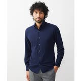 ネイビー(57) | 《日本製》ラッセルジャガードシャツ | MICHEL KLEIN HOMME