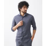 《日本製》立体柄ストレッチラッセル七分袖シャツ | MICHEL KLEIN HOMME | 詳細画像15