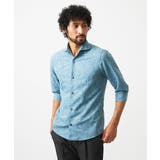 グリーン | 《日本製》ボタニカル柄七分袖シャツ | MICHEL KLEIN HOMME