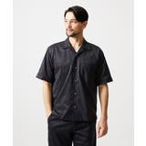 ブラック | 【セットアップ】スエード半袖シャツ | MICHEL KLEIN HOMME