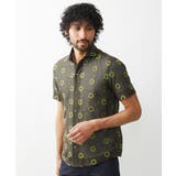 カーキ(36) | 総柄シアー半袖シャツ | MICHEL KLEIN HOMME