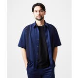 【セットアップ】異素材コンビ半袖シャツ | MICHEL KLEIN HOMME | 詳細画像4 