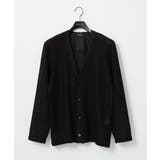 ブラック | ラッセル編みレースカーディガン | MICHEL KLEIN HOMME