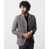 ブラウン(86) | スタンドカラーストレッチジャケット セットアップ | MICHEL KLEIN HOMME
