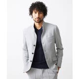 グレー(92) | スタンドカラーストレッチジャケット セットアップ | MICHEL KLEIN HOMME