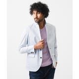 ライトブルー | デニム調コンバーチブルジャケット | MICHEL KLEIN HOMME