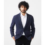 ネイビー | ニット編みテーラードジャケット | MICHEL KLEIN HOMME