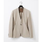 ベージュ | 【セットアップ】ダブルフェイスノーカラージャケット | MICHEL KLEIN HOMME