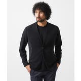 ブラック | 【セットアップ】ダブルフェイスノーカラージャケット | MICHEL KLEIN HOMME