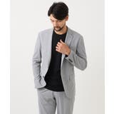 【セットアップ】コットンライクストレッチテーラードジャケット | MICHEL KLEIN HOMME | 詳細画像4 