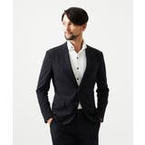 ブラック | 【セットアップ】コットンライクストレッチテーラードジャケット | MICHEL KLEIN HOMME