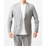 ライトグレー | 【BODY MAKE】【セットアップ】メッシュプリントテーラードジャケット | MICHEL KLEIN HOMME