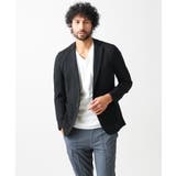 ブラック(94) | ブランドロゴ刺繍入りニットジャケット | MICHEL KLEIN HOMME