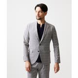 グレー | 【セットアップ】グレンチェック柄テーラードジャケット | MICHEL KLEIN HOMME