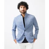 ブルー | カラミメッシュコンバーチブルジャケット | MICHEL KLEIN HOMME