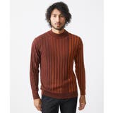 オレンジ(15) | グラデーションモックネックニット | MICHEL KLEIN HOMME