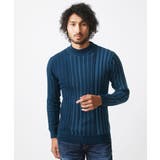 カーキ(37) | グラデーションモックネックニット | MICHEL KLEIN HOMME