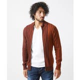 オレンジ(15) | グラデーションジップアップニット | MICHEL KLEIN HOMME