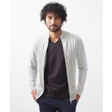 ライトグレー(91) | グラデーションジップアップニット | MICHEL KLEIN HOMME