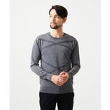 グレー | 切り替えクルーネックニット | MICHEL KLEIN HOMME