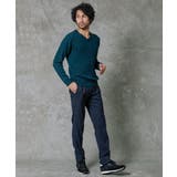 グリーン(35) | グラデーションVネックニット | MICHEL KLEIN HOMME