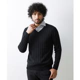 ブラック(94) | 【2023年モデル】グラデーションVネックニット | MICHEL KLEIN HOMME