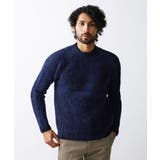 ネイビー(57) | ウールブレンドクルーネックニット | MICHEL KLEIN HOMME