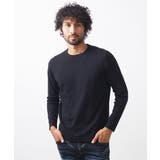 ブラック(94) | ハイゲージクルーネック長袖ニット | MICHEL KLEIN HOMME