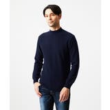 ネイビー | カシミヤモックネックニット | MICHEL KLEIN HOMME