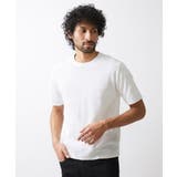 ホワイト(90) | ボーダー柄半袖ニットカットソー | MICHEL KLEIN HOMME