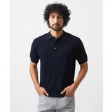 ネイビー | ニットポロシャツ | MICHEL KLEIN HOMME