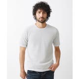 ライトグレー(91) | アートパネル半袖ニット | MICHEL KLEIN HOMME