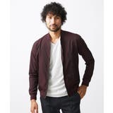 パープル（77） | リブ編みナイロンMA-1ブルゾン | MICHEL KLEIN HOMME