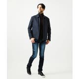 ストライプ柄ウールコットンジップブルゾン | MICHEL KLEIN HOMME | 詳細画像4 