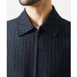 ストライプ柄ウールコットンジップブルゾン | MICHEL KLEIN HOMME | 詳細画像7 