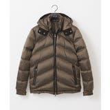 カーキ(36) | シャンブレーダウンジャケット | MICHEL KLEIN HOMME