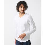 ホワイト(90) | 《日本製》セミシルケット長袖カットソー | MICHEL KLEIN HOMME