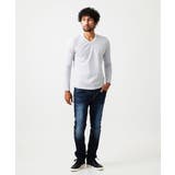 《日本製》レンガ柄Vネック長袖カットソー | MICHEL KLEIN HOMME | 詳細画像4