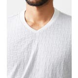 《日本製》レンガ柄Vネック長袖カットソー | MICHEL KLEIN HOMME | 詳細画像7