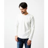 ホワイト | クルーネック長袖カットソー | MICHEL KLEIN HOMME