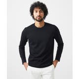 ブラック | クルーネック長袖カットソー | MICHEL KLEIN HOMME